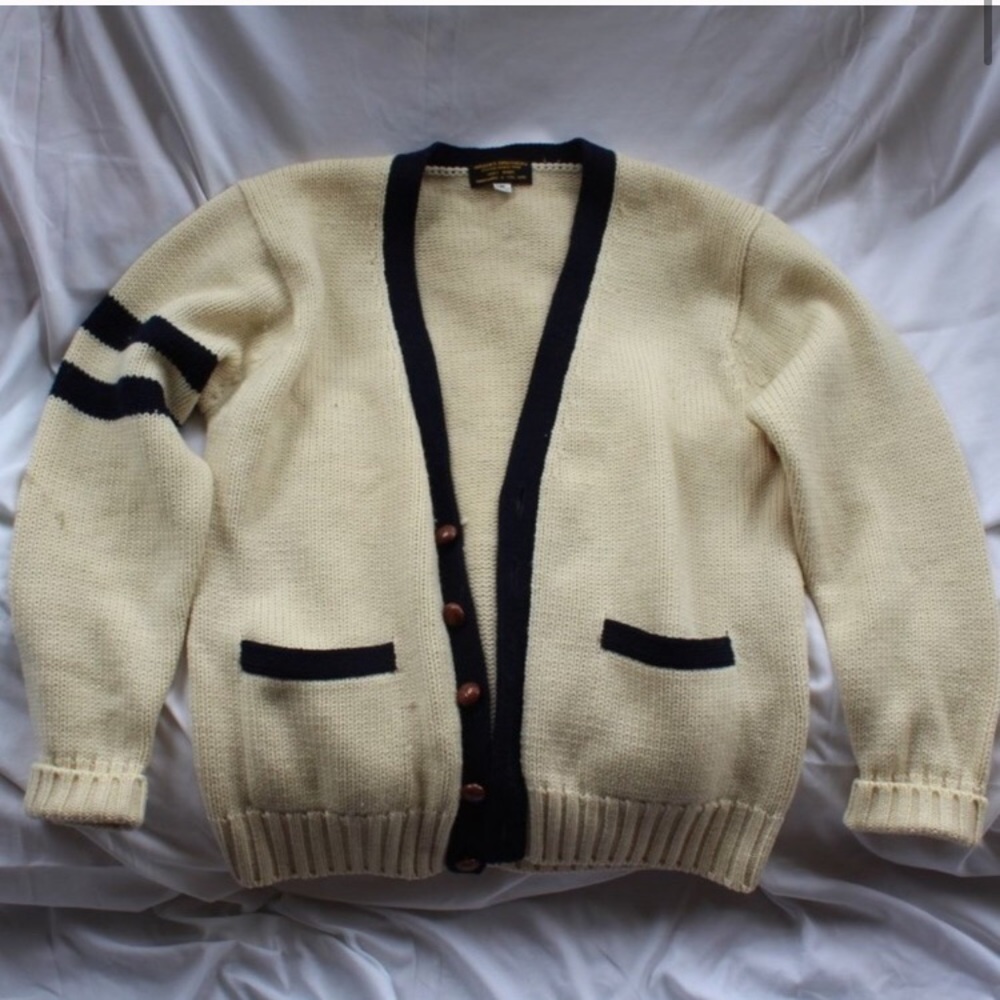 Vintage Brooks Brothers Wool College Sweater